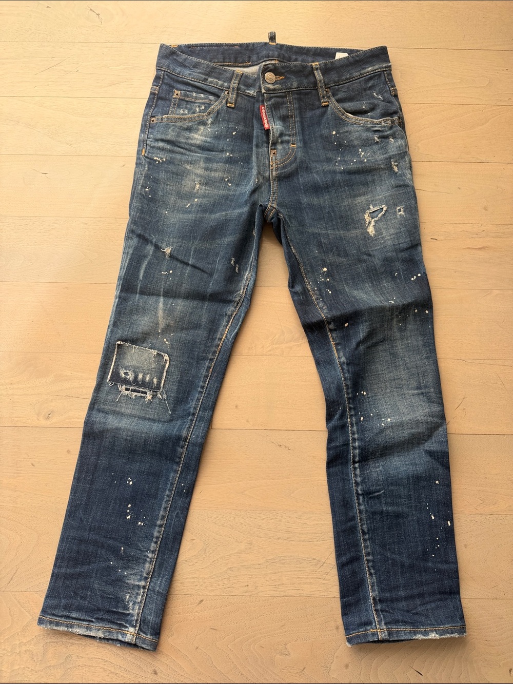 DSQUARED2 Cool Girl Splatter Paint Jeans - Blue